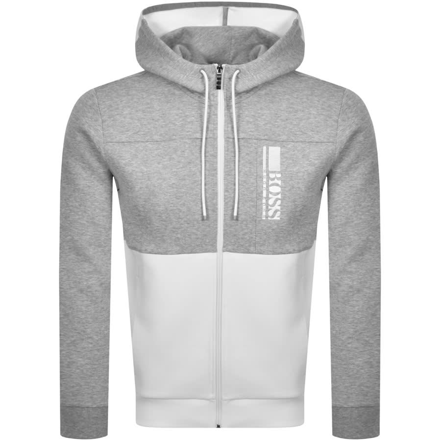 Alternative Image for ProductBOSS Saggy 1 Full Zip Hoodie Grey1